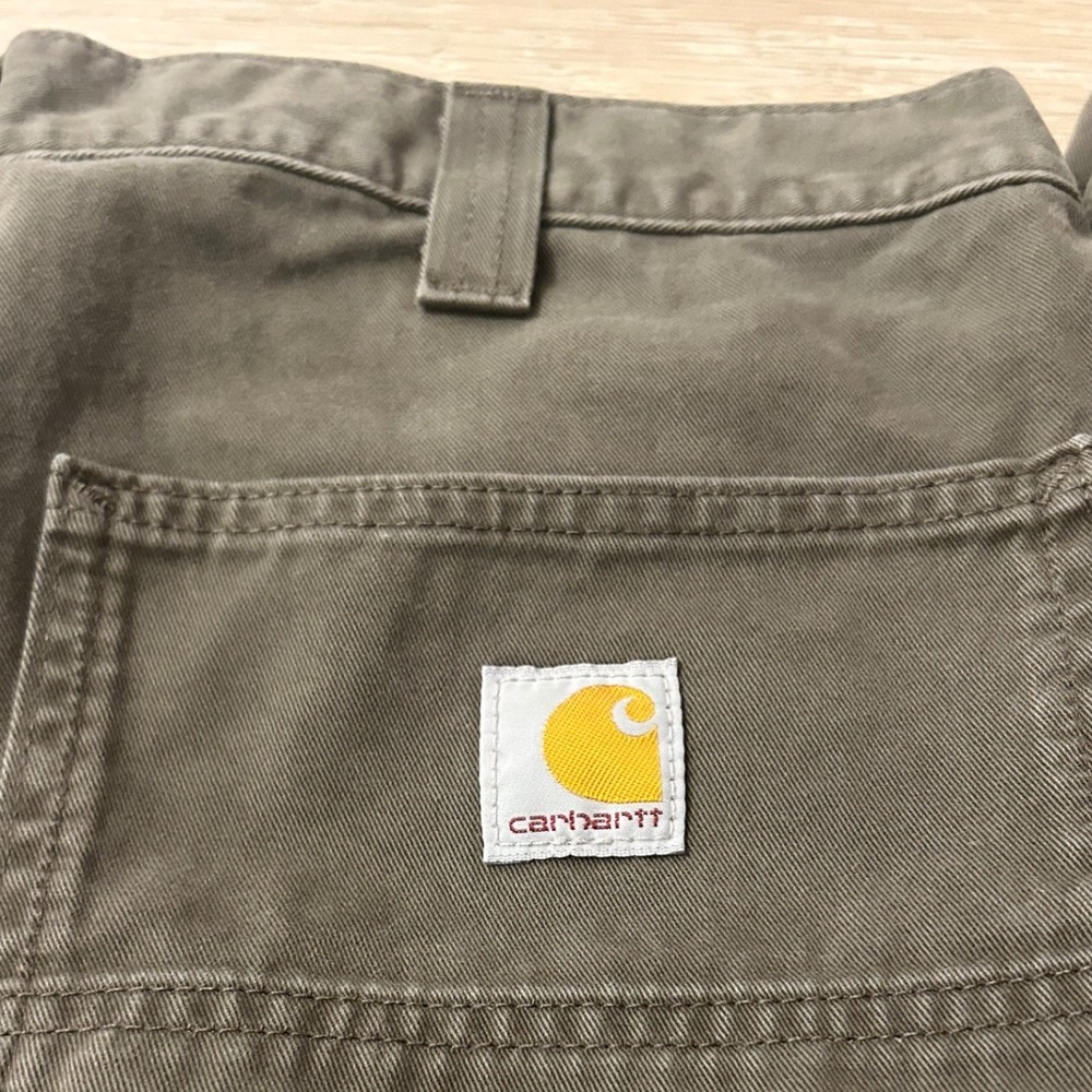 Carhartt B324 DFE Relaxed Fit Carpenter Pants Dark Olive Green 34x34 Mens - Picture 4 of 8